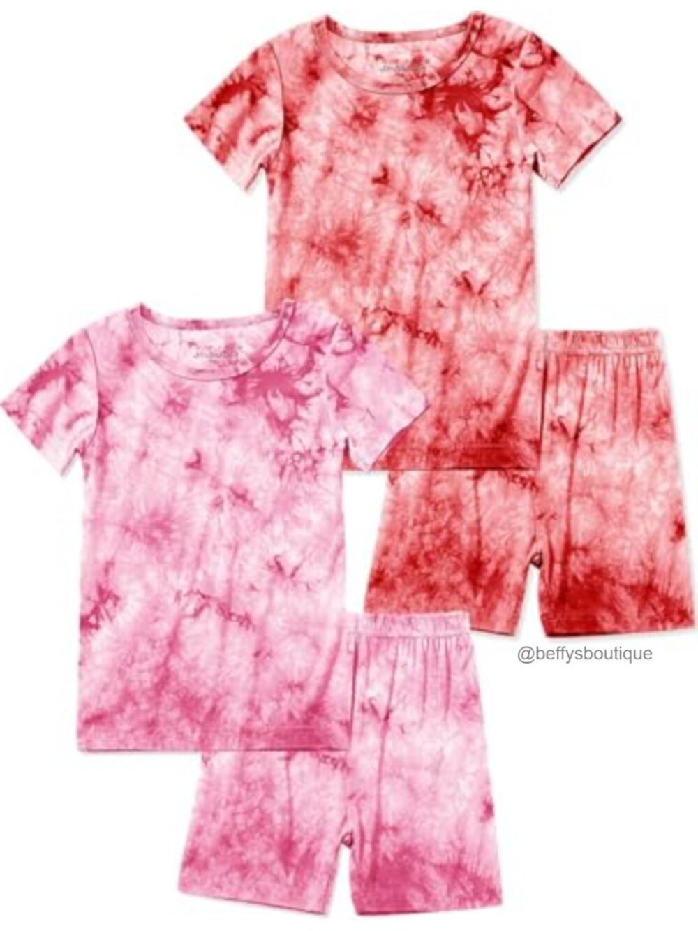 Kids Bamboo Rayon Pajama Set Tie-Dye Short Sleeve Toddler Sleepwear
